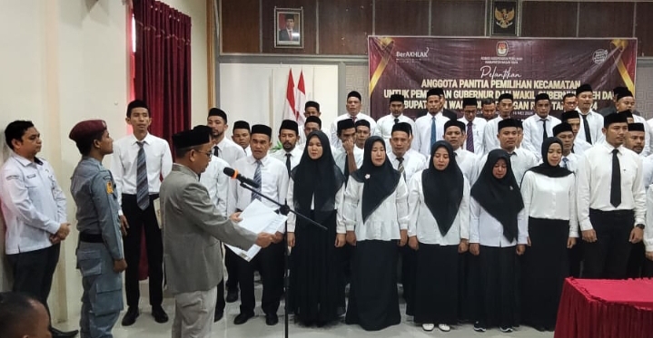 KIP Nagan Raya Lantik 50 Orang Anggota PPK